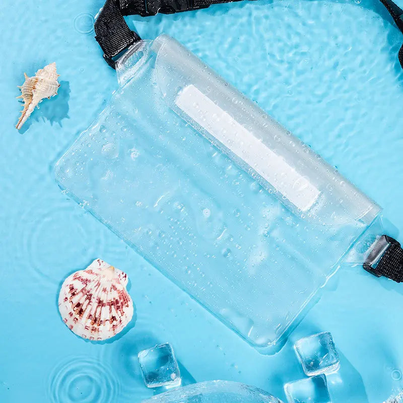 BowLift | Waterproof Hip Bag AquaSafeX | 3-fold Sealing | Transparent Dry Bag for Smartphone & Valuables | Adjustable Strap