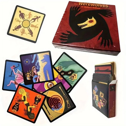 Werewolves Festspill - 24 Cards for Adults & Families, Engaging Social Strategy Fun for Home Gatherings