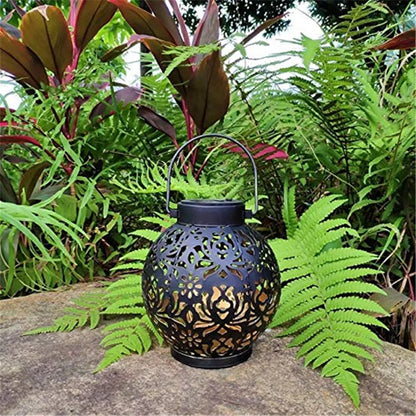 Brehn | Solivanta Light Art Solar Garden Hanging Lantern | Iron Art with Projection Effect | Waterproof | For Tree, Balcony & Terrace