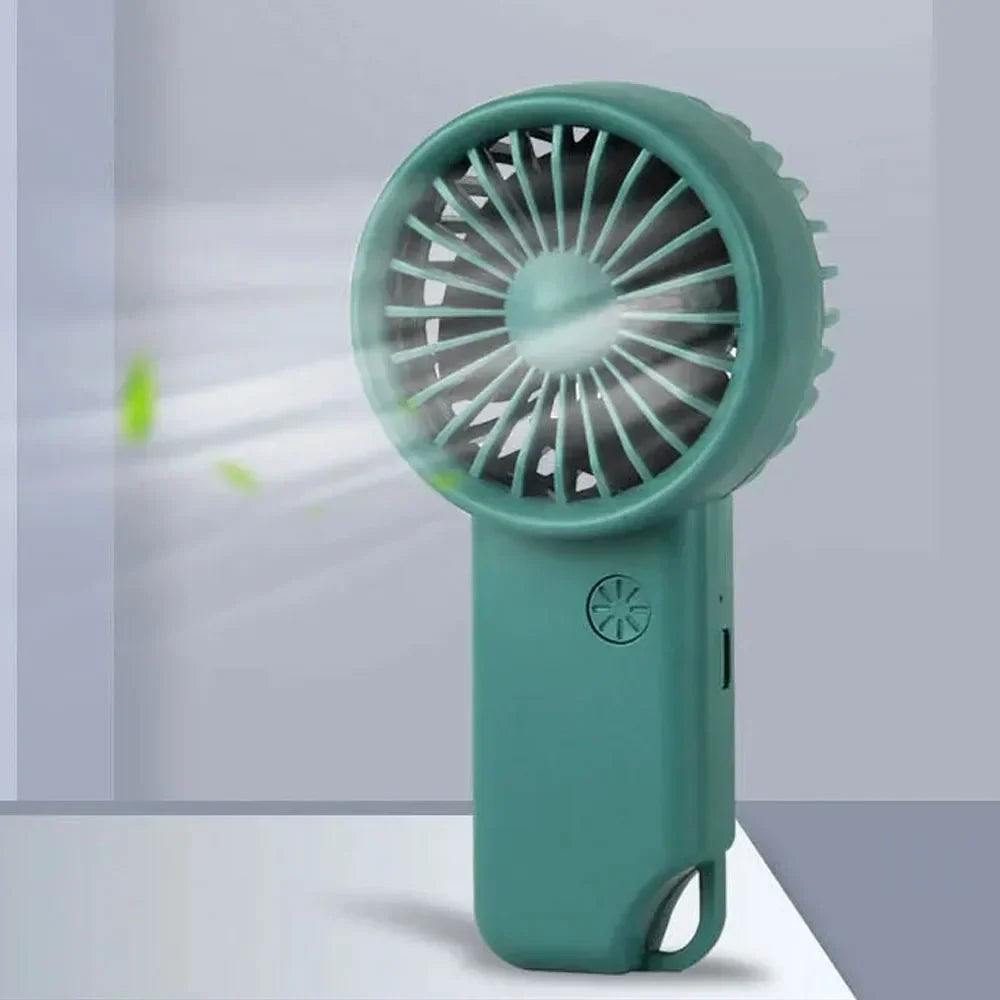 BowLift | Brisola Mini Handheld Fan with USB Charging | 3 Speed Settings & LED Display | Portable Battery Fan for Office, Travel & Sports