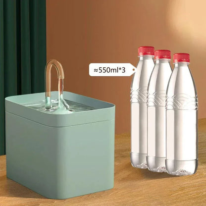 Skanto | Ultra-Quiet Pet Water Fountain with Intelligent Filtration - 1,5 l Stainless Steel
