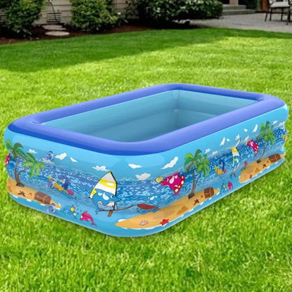 BowLift | Luftolino Inflatable Children's Paddling Pool | 110–180 cm | Extra Thick PVC | Cartoon Design for Garden & Balcony