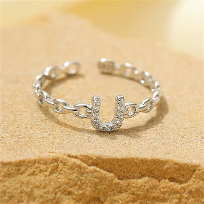 BowLift | Dainty Diamond Letter Initial Ring