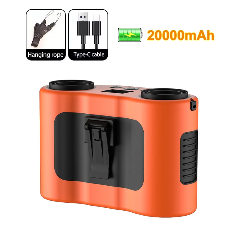 BowLift | Portable Waist Clip Fan with Dual Air Outlets & 20,000mAh Battery – BreezeMate