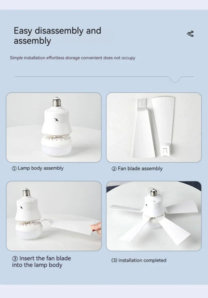 30W E27 Ceiling Fan Light with Remote Control - LED Dimming Function, Intelligent Quiet Fan for Bedroom & Living Room | Karnz