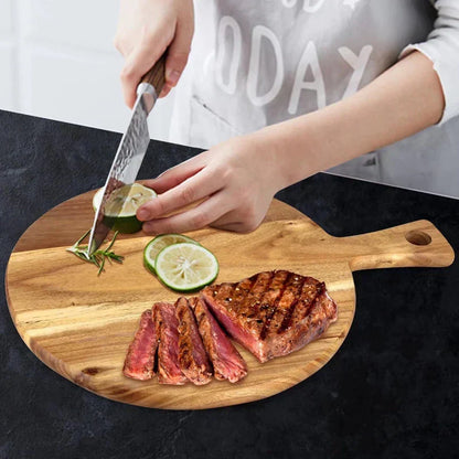 Skanto | Acacia Wood Pizza Peel and Serving Board with Handle