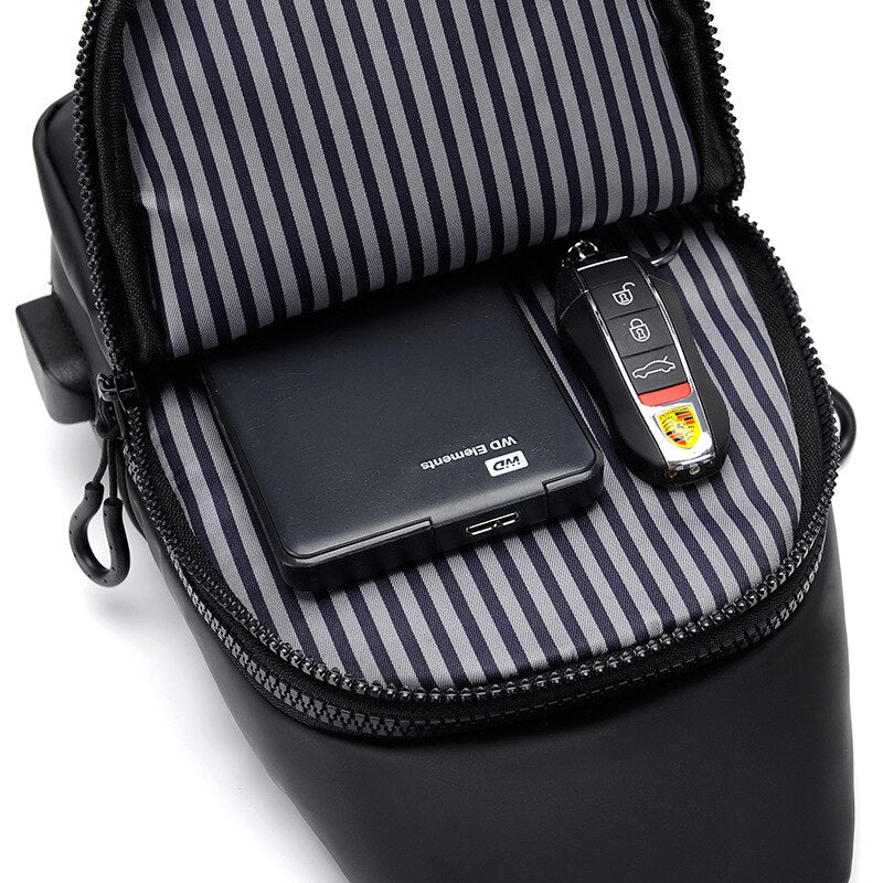 BowLift | Korean City Waterproof USB Charging Crossbody Bag