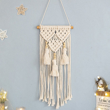 BowLift | Bohemian Wall Tapestry, Macrame Wall Hanging, Home Decoration, Cotton Linen Tassel, Handcrafted, Woven, Geometric Canvas Art, Background Wall Tapestries
