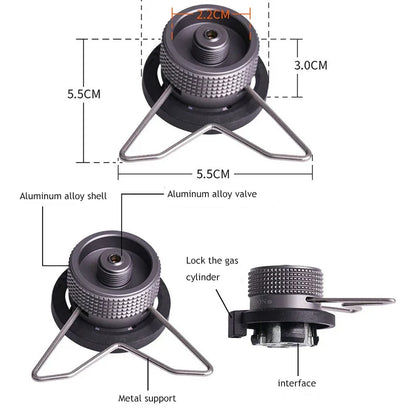 Skanto | Butane Canister Adapter with Holder: For Lindal Valve Output - 2024 Bottle Connection Thread Type