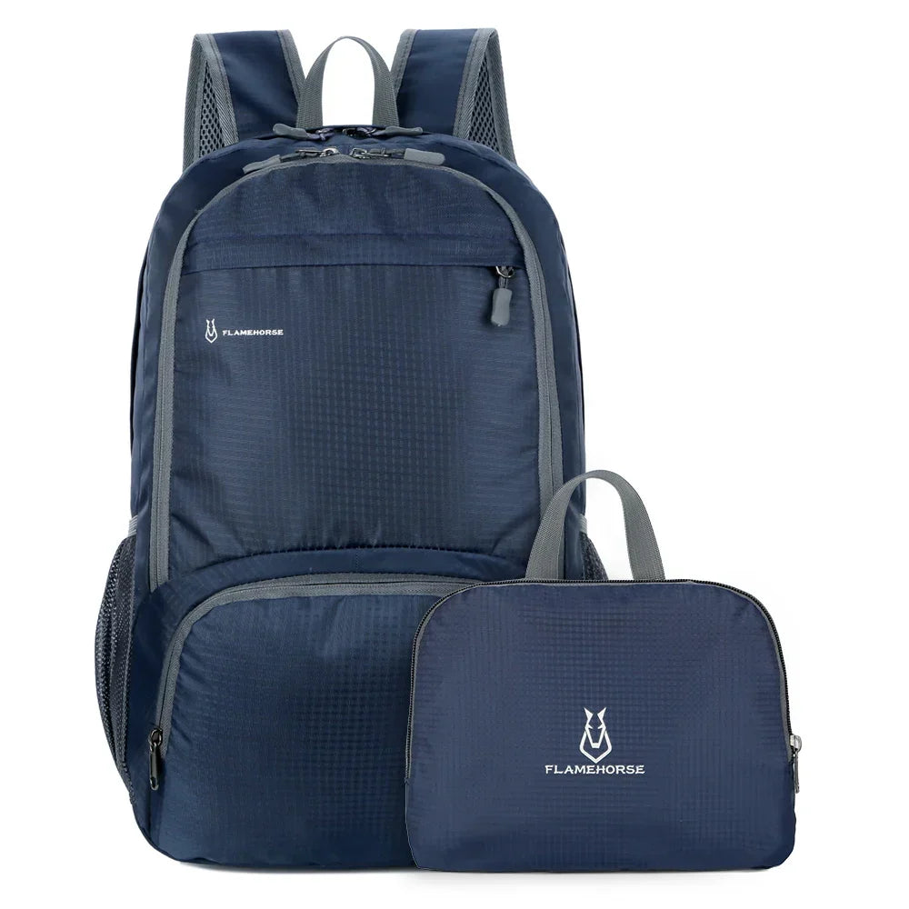 BowLift | TrekVita Foldable Backpack | Ultralight & Waterproof | 31×14×47 cm | Outdoor & Travel Backpack for Men & Women