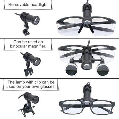 BowLift | Advanced 5W LED Dental Loupes with Dual Magnification and Adjustable Headlight