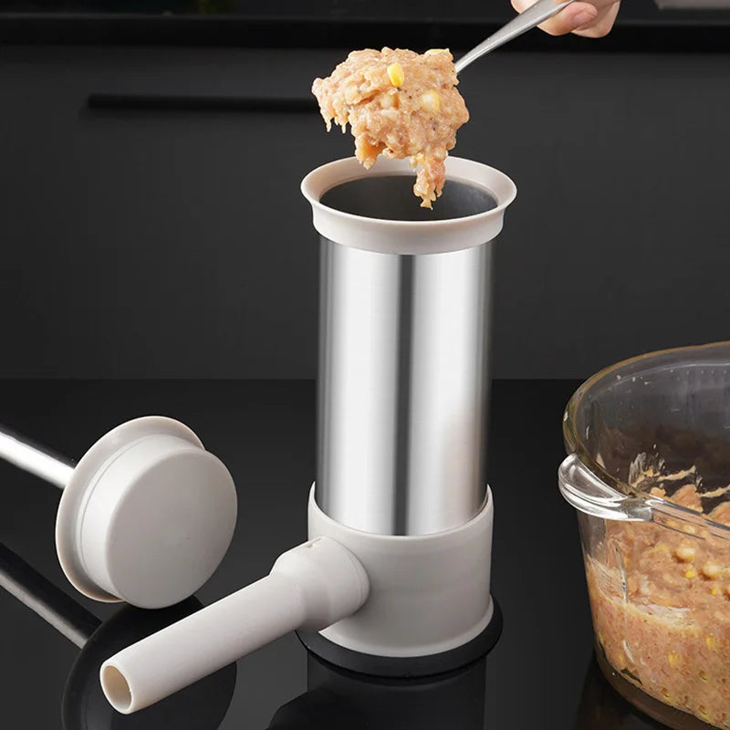 Skanto | Stainless Steel Horizontal Sausage Stuffer - Homemade Kitchen Sausage Filler and Stuffing Tool