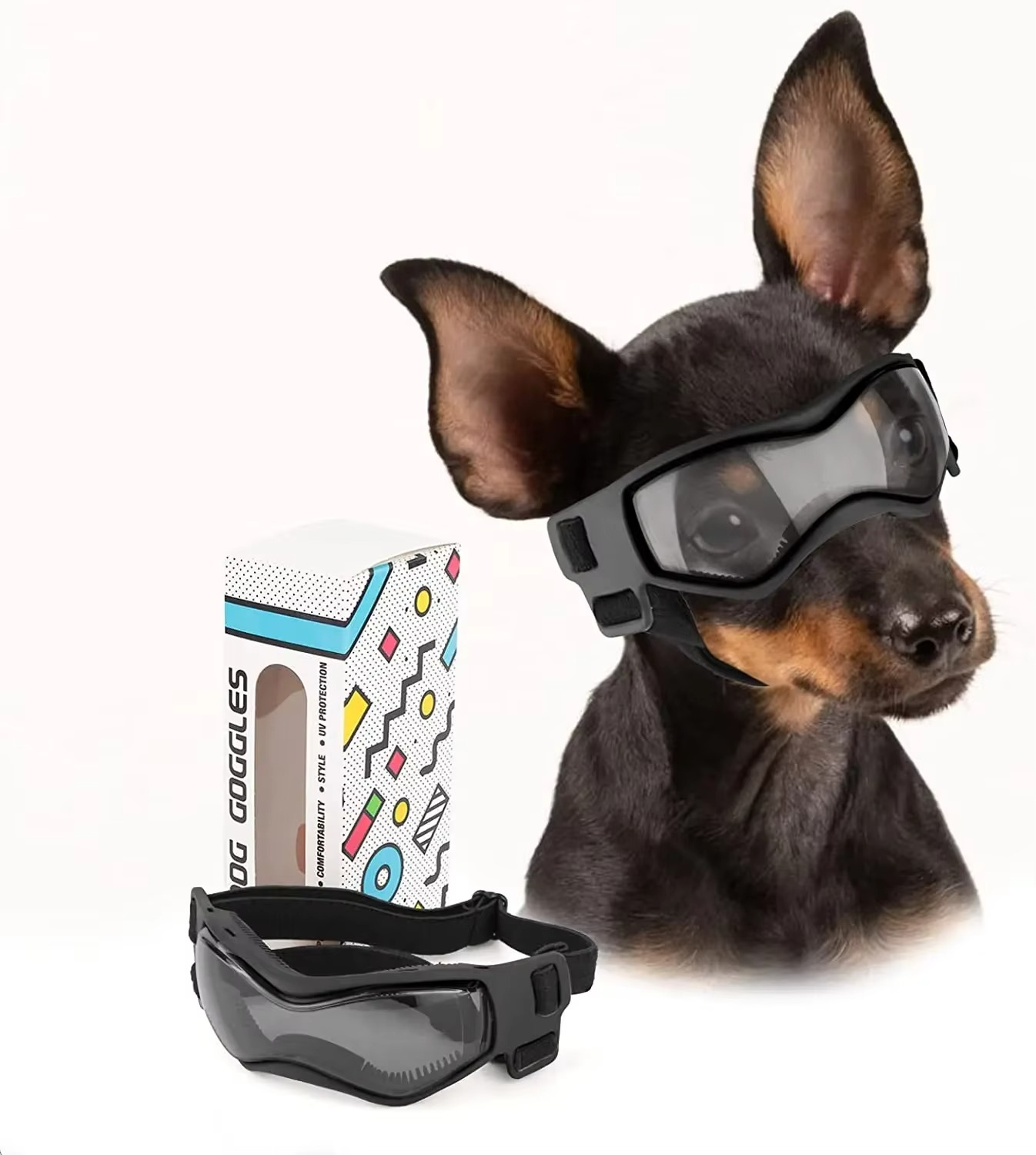 BowLift | Protective UV Sunglasses for Small Dogs with Adjustable Straps