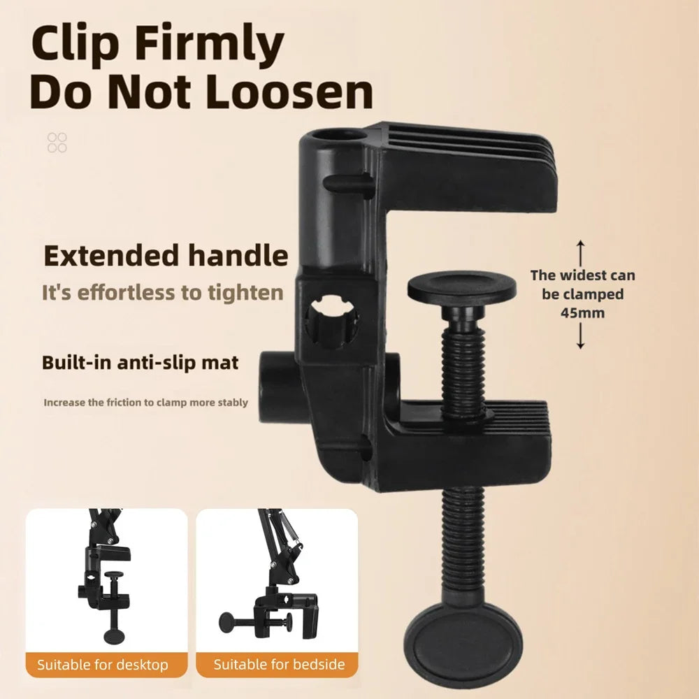 BowLift | LumiFlex LED ring light with flexible arm & phone holder | 3 light colors & USB connection | Perfect for livestream, video & selfie