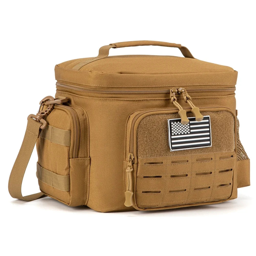 Skanto | Men's Military Tactical Lunch Box - Rugged, Leak-Proof, Insulated Thermal Cooler Bag for Work, Camping, Picnic Meals