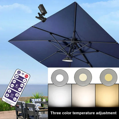 BowLift | SunGlow Umbrella Light | Solar & USB Operation | 3 Light Modes | For Garden & Terrace