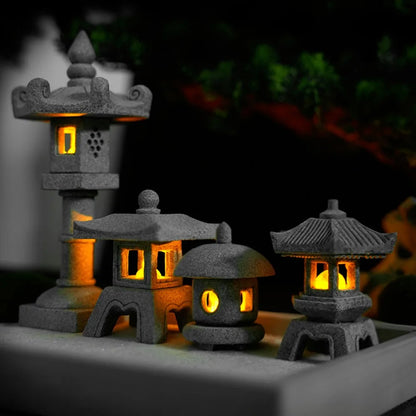 Skanto | Mini Pagoda ZenStone | Sandstone Decoration | For Garden, Bonsai & Zen Oases | Handmade