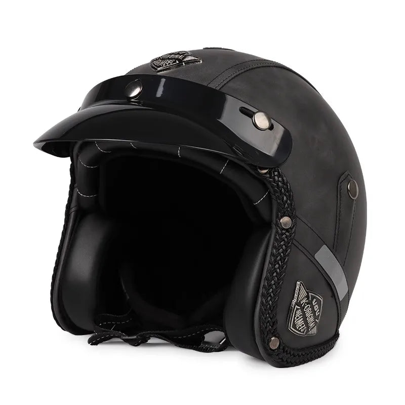 BowLift | Retro Motorcycle Helmet – Kael – (Open Face 3/4)