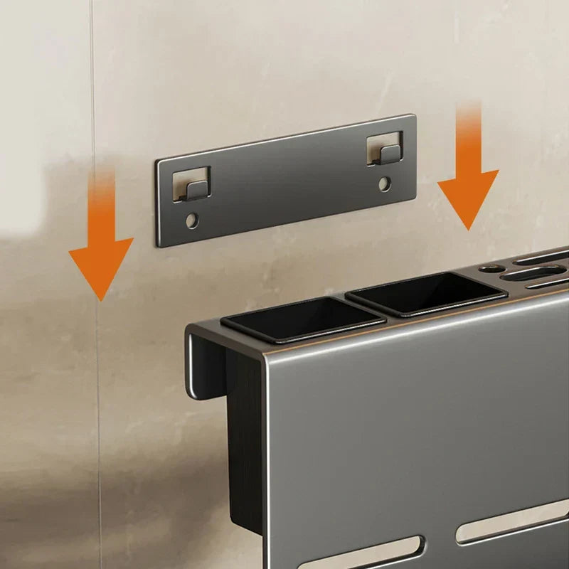 ChefSpace Wall-mounted Knife Holder with Storage for Cutting Boards – Stainless Steel Karnz