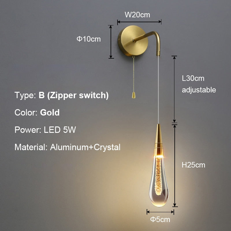 Brehn | Luxurious Raindrop Wall Lamps