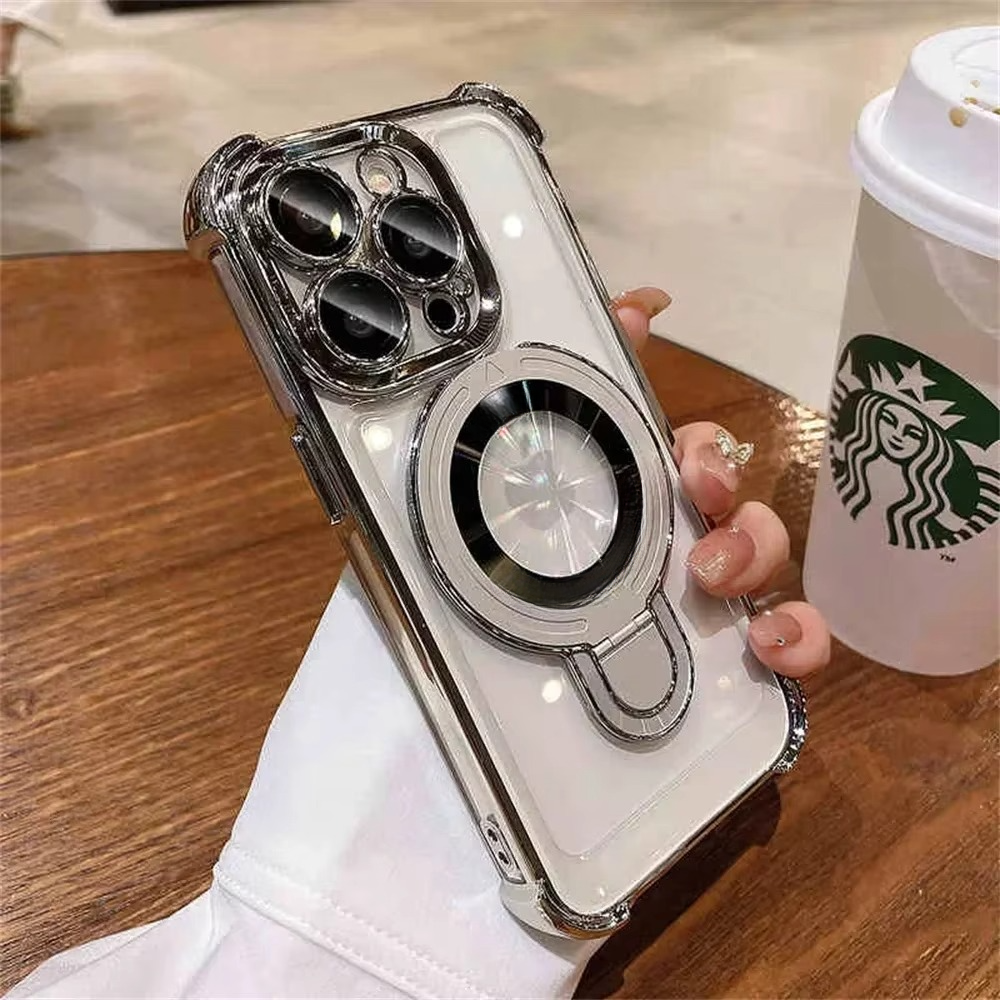 High-quality magnetic iPhone case with MagSafe stand and shock protection