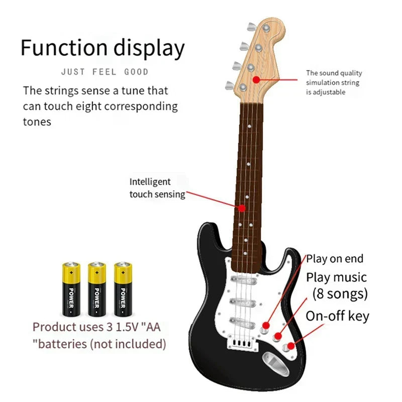 Skanto | 4-String Electric Guitar Toy for Kids - Portable Musical Instrument, Perfect Gift for Young Musicians