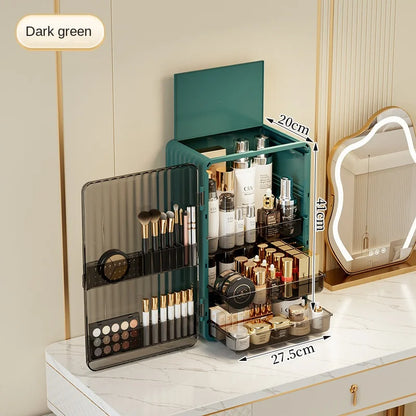 Skanto | Luxo Luxury Makeup Storage Box – Dustproof Cosmetic Organizer with Magnetic Door