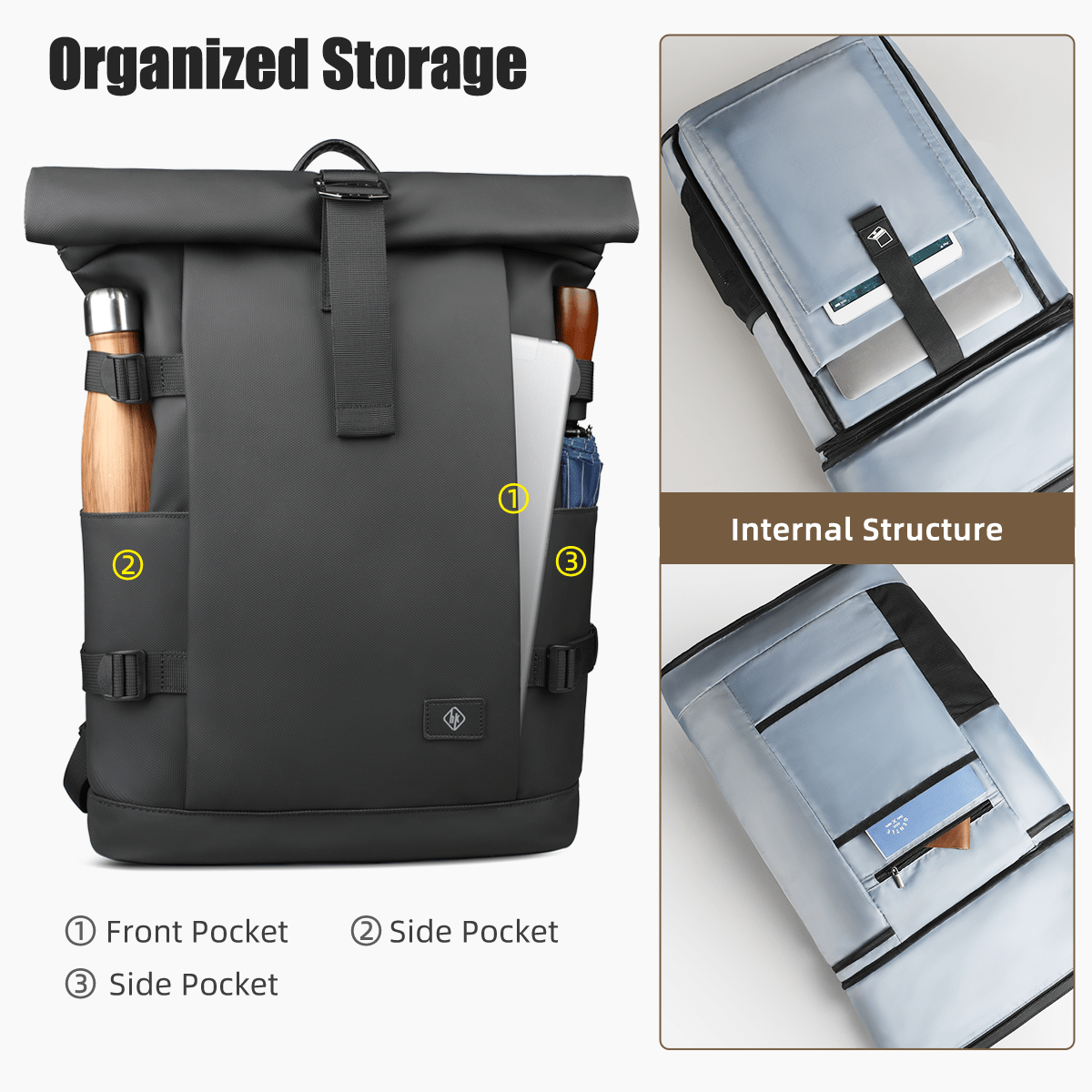 Skanto | Expandable Outdoor Backpack with Large Volume and Laptop Compartment