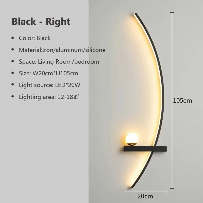 Skanto | Contemporary Edge Wall Lamp – Black & Gold Indoor/Outdoor Lighting for Modern Spaces