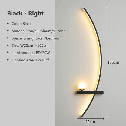 Skanto | Contemporary Edge Wall Lamp – Black & Gold Indoor/Outdoor Lighting for Modern Spaces