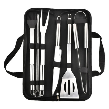 Skanto | Stainless Steel BBQ Tool Set - Outdoor Grill Combination with Portable Storage Bag, Oven and Baking Tools