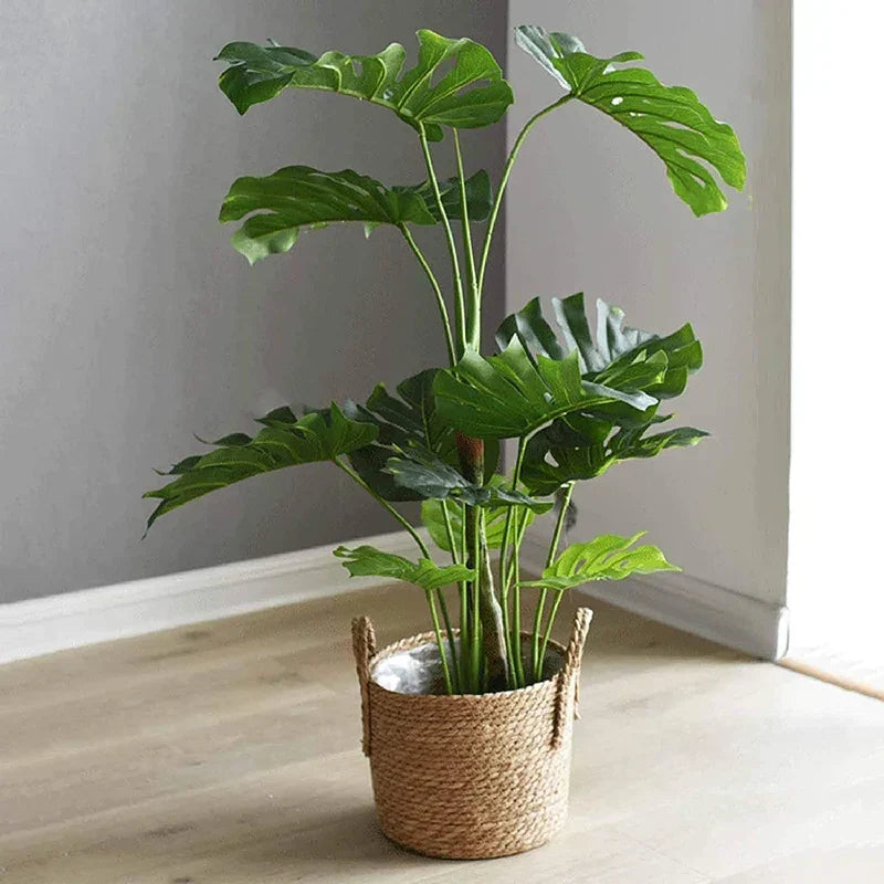 Skanto | Nordic Extra Large Straw Flower Pot Tare Storage Basket Pot Green Plant Flower Basket Hand-woven Floor Indoor Flower Pot