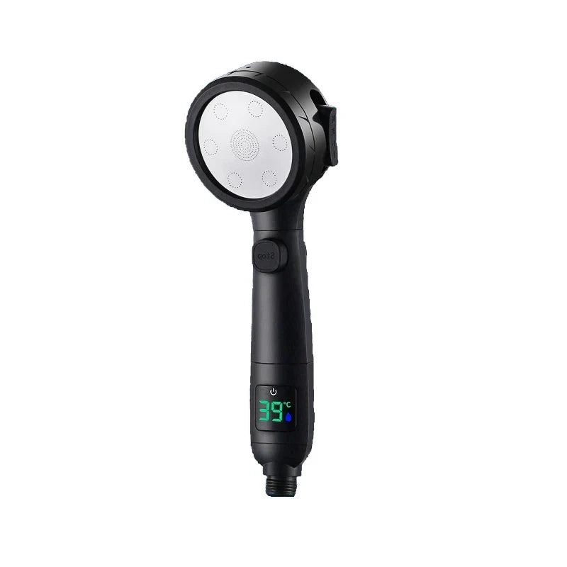 LED Showerhead with Digital Temperature Display | High Pressure & Water Saving Bowlift
