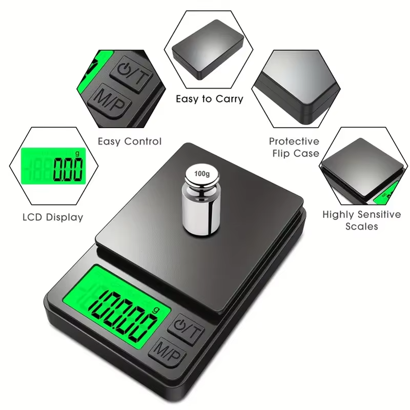 BowLift | Pocket Digital Precision Scale with Backlit LCD - Compact Gram Scale for Jewelry, Food, Coins, and Travel
