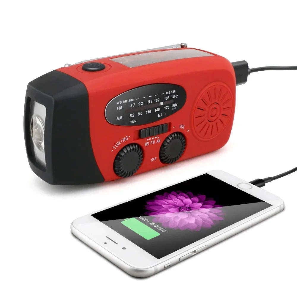 Emergency solar radio
