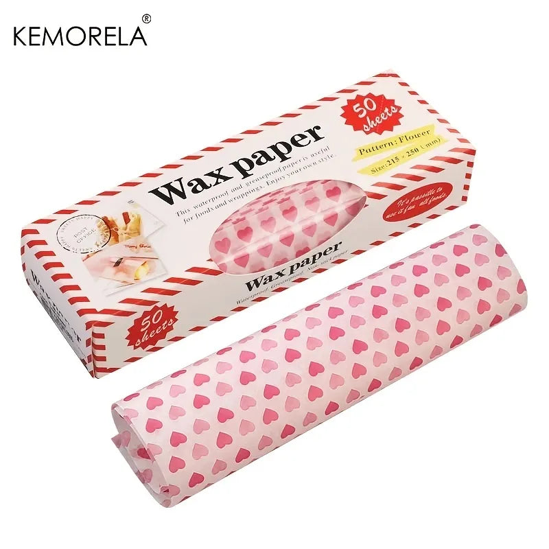 Skanto | Wax Paper Food Packaging 50 pcs/pack | Food-Safe Parchment Paper for Bread, Sandwich, Burger | Oil Paper Baking Tool from KEMORELA