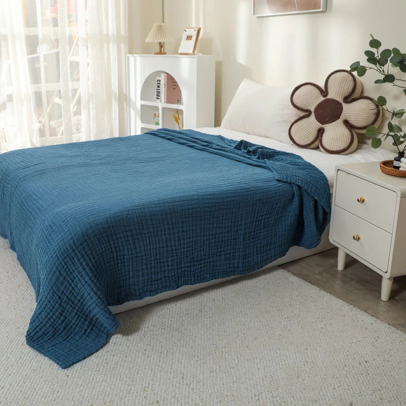 Skanto | CottonBreeze | Muslin Blanket 100% Cotton | 6-Layer, Breathable & Lightweight | For Sofa & Bed