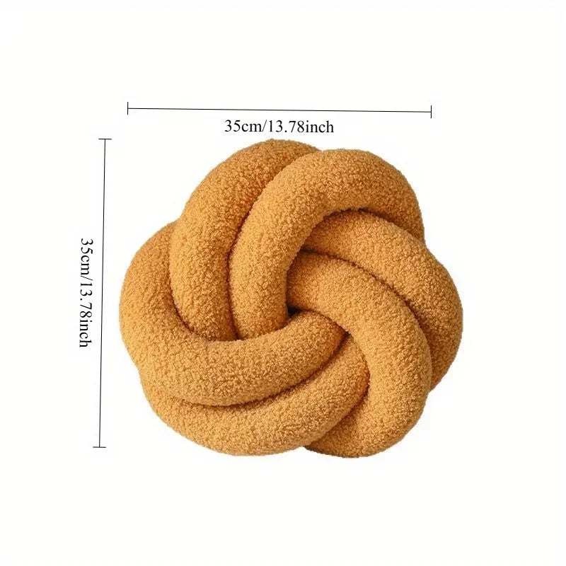 Nordic Cotton Boucle Knot Pillow | Bowlift