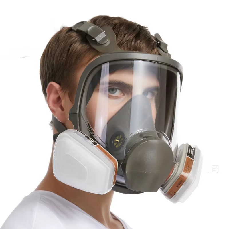 Skanto | Full Face Respirator Safety Gas Mask with Anti-Fog Protection