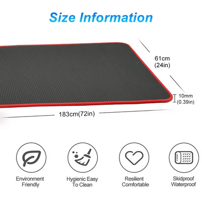 BowLift | Extra Thick 0.39inch Non-Slip Exercise and Yoga Mat with Carry Band