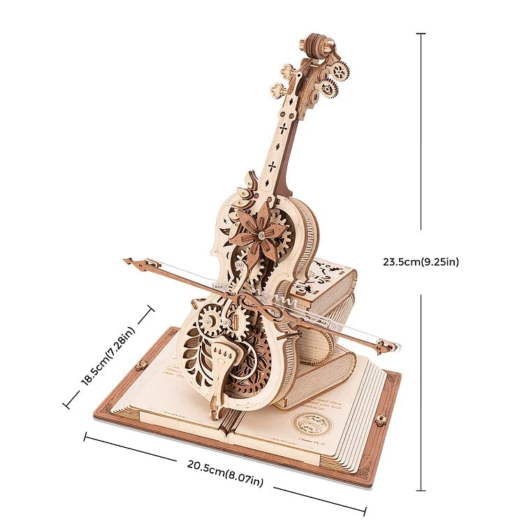 BowLift | 3D Magical Mechanical Wooden Cello Puzzle