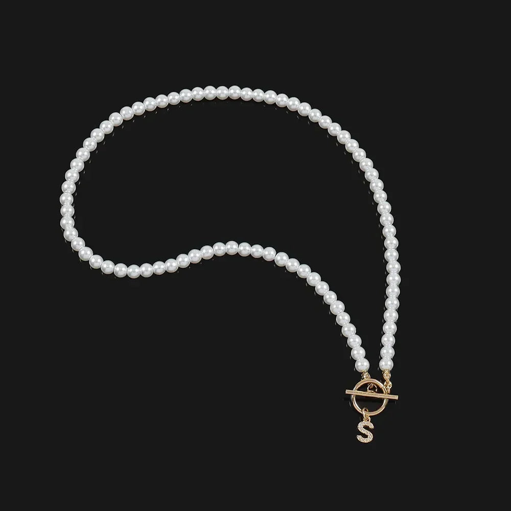 Suse™️ | Pearl necklace for girls with initials