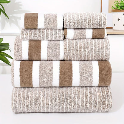 LUXORA – 8-piece microfiber towel set, soft, highly absorbent and quick-drying
