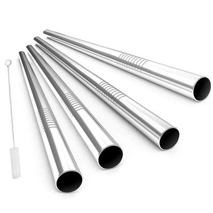 Skanto | Extra Wide Metal Straws for Bubble Tea