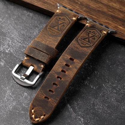 Handmade Genuine Leather Cow Apple Watch Band