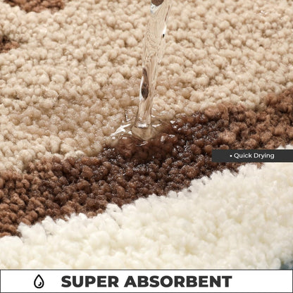 Kalsten | Seaside Footprint Pattern Bath Mat