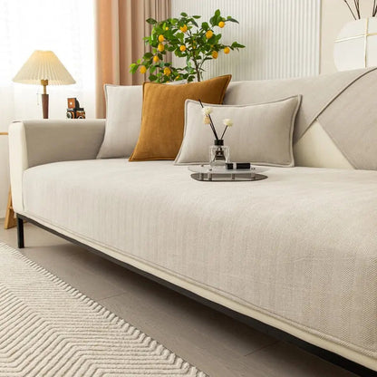 Non-slip sofa cover for secure, relaxed comfort