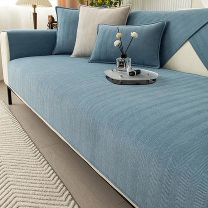 Non-slip sofa cover for secure, relaxed comfort