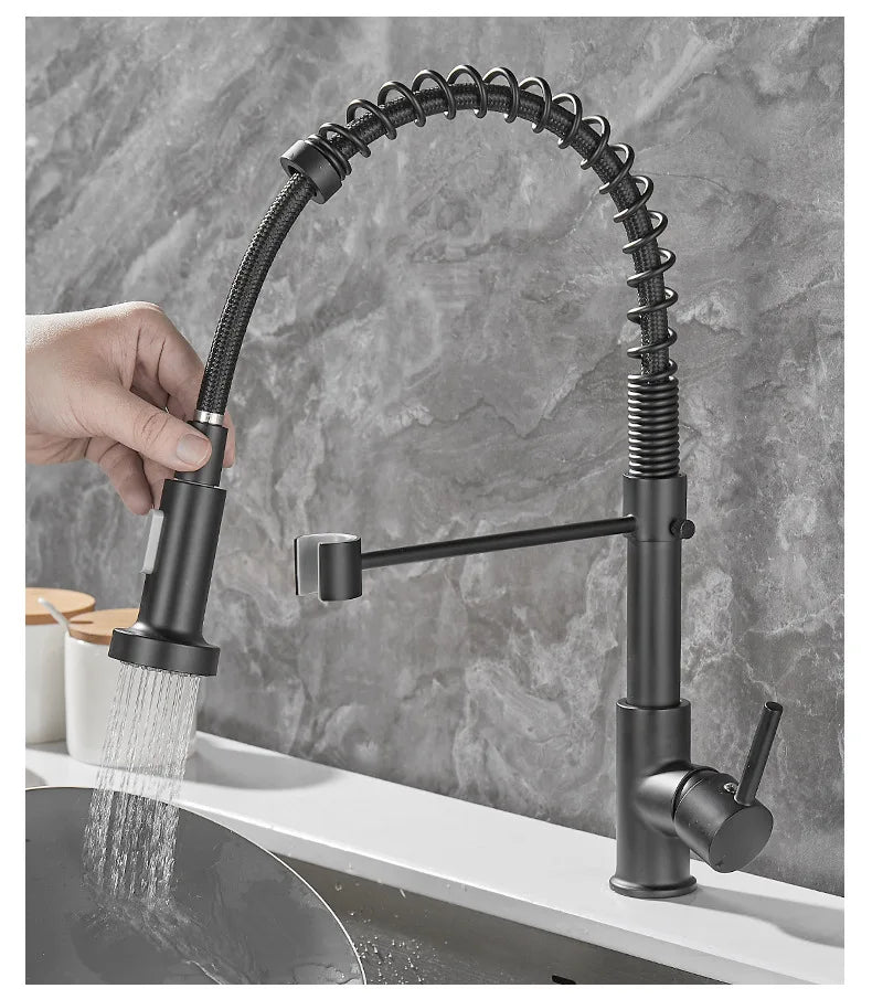 Karnz | DualFlow Kitchen Faucet - Luxurious Double Bronze Kitchen Faucet