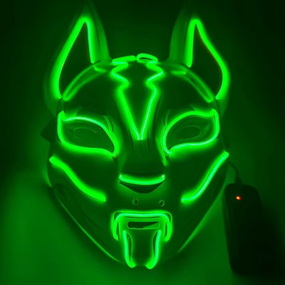 BowLift | Luminous LED Full Face Fox Mask for Halloween & Cosplay